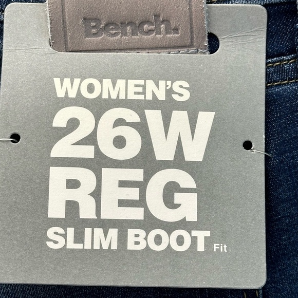 Bench Women's Slim Bootcut Jeans - Dirty Vintage / Dark Blue - size 26W - Picture 7 of 9